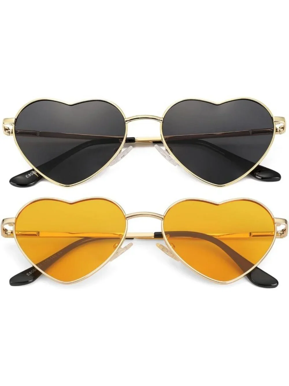 Chic Polarized Heart Sunglasses for Women | UV400 Protection | Trendy Metal